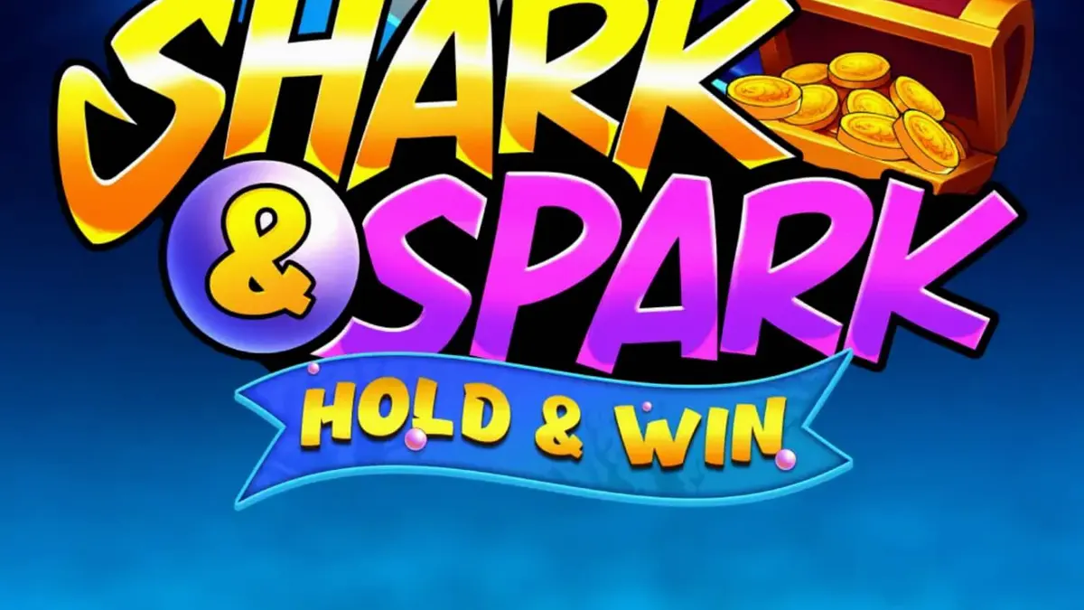 Interface do jogo Shark & Spark Hold & Win com elementos subaquáticos
